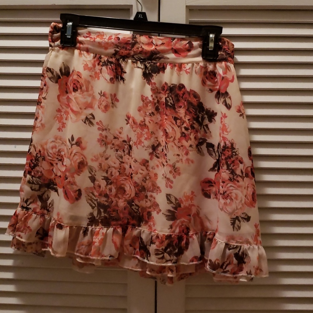 SALE! Pink Floral Miniskirt FINAL MARKDOWN